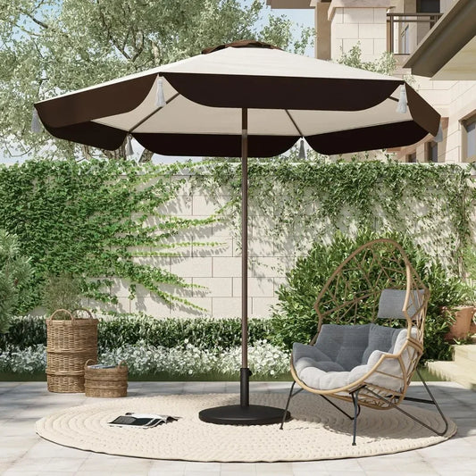 Tassel-Trim Patio Umbrella